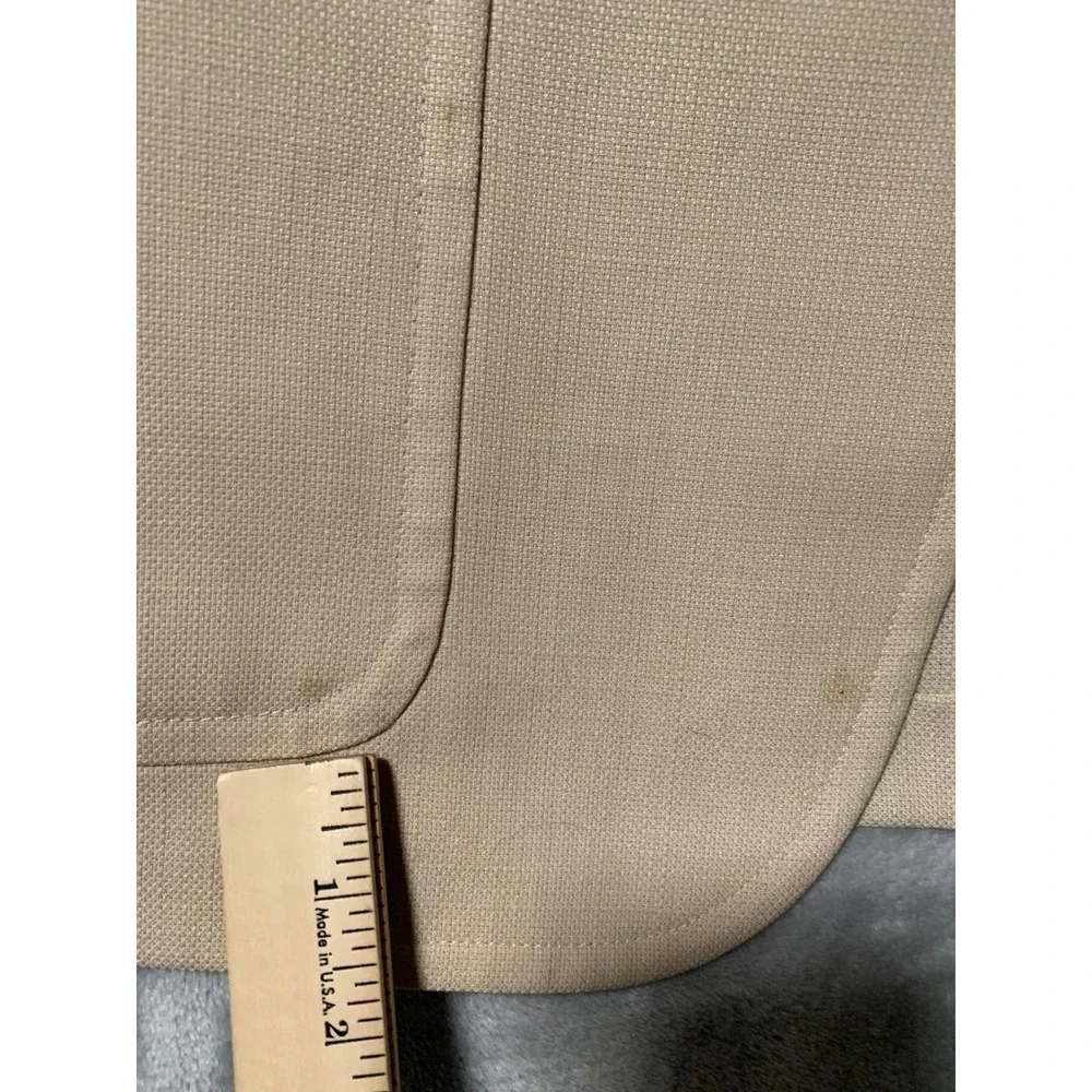 Jack Nicklaus Hart Schaffner Marx Mens Hopsack Blazer 42 R Beige Sport Coat Flaw